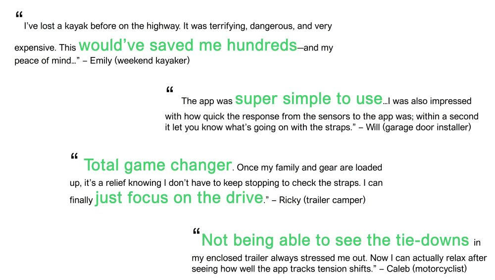 Strap Sentry Beta Testimonials Strap Sentry Beta Testimonials